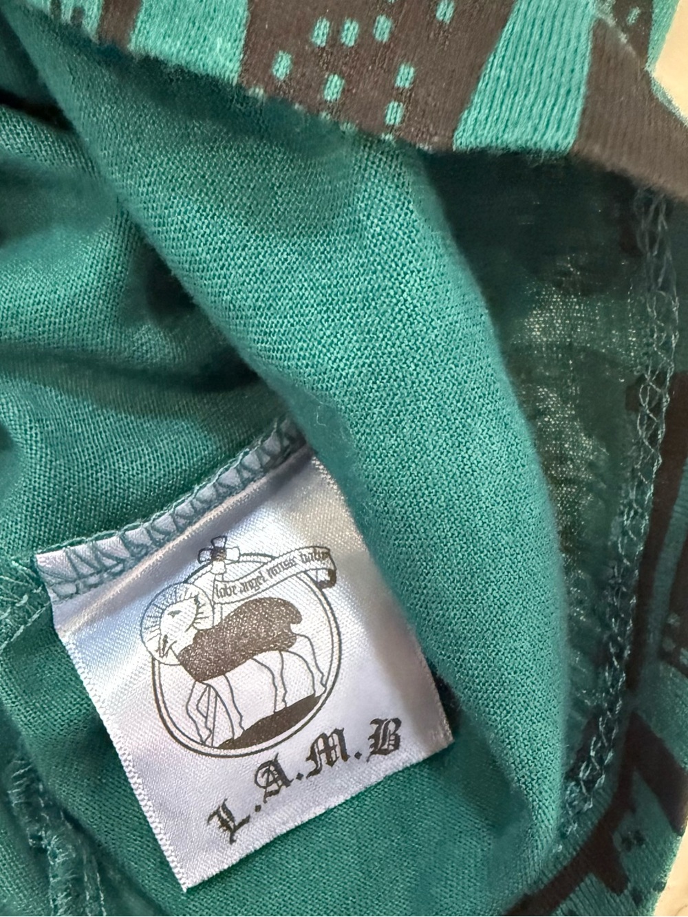 L.A.M.B. Rare‎ 2008 Collection Gwen Stefani Green Tank Top Vintage Y2K Sz Large - Picture 3 of 5